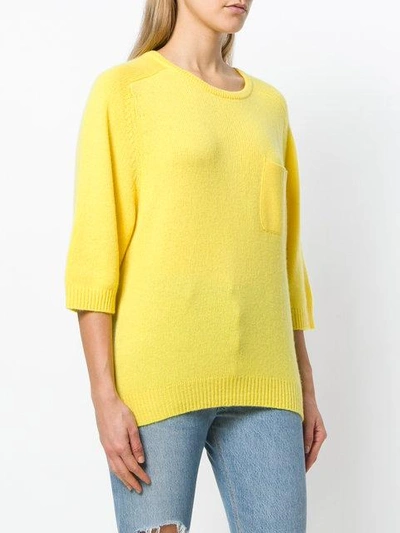 Shop Allude Patch Pocket Jumper - Yellow