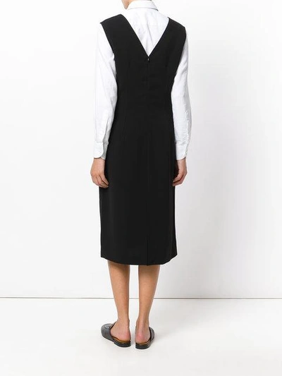 Shop Joseph V-neck Midi Dress - Black