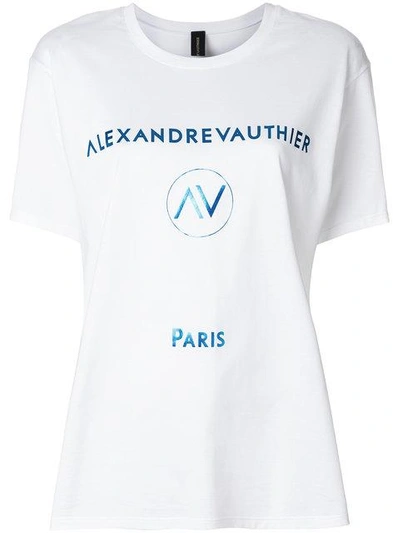 Shop Alexandre Vauthier Foil Logo T-shirt