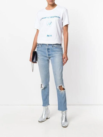 Shop Alexandre Vauthier Foil Logo T-shirt