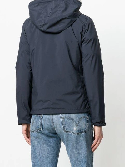Shop Save The Duck Lightweight Hooded Jacket In Blue