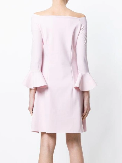 Shop Chiara Boni La Petite Robe Sheila Off Shoulder Dress - Pink