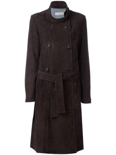 Shop Golden Goose Golden Trench Coat In Grey