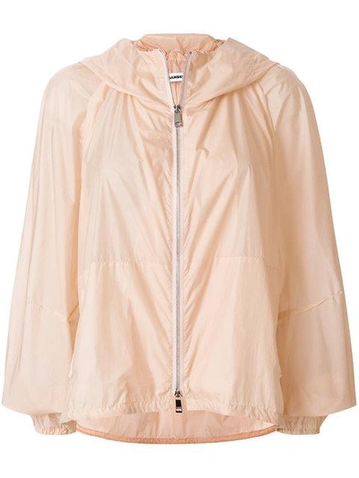 Shop Jil Sander Hooded Rain Jacket In Pink