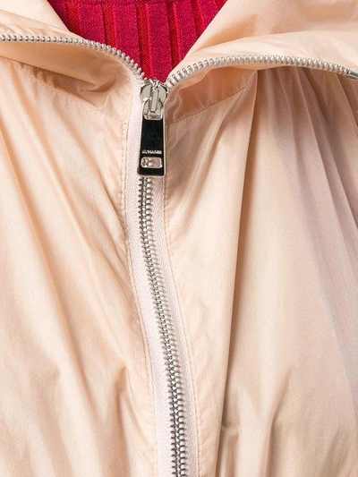 Shop Jil Sander Hooded Rain Jacket In Pink