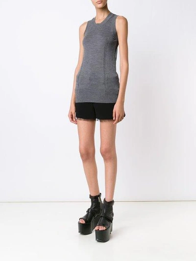 Shop Vera Wang Tulle Insert Tank - Grey