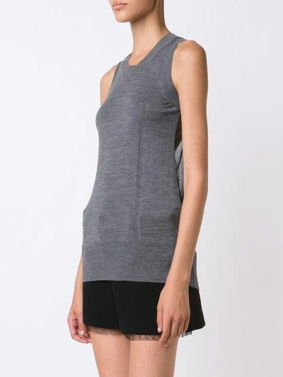 Shop Vera Wang Tulle Insert Tank - Grey