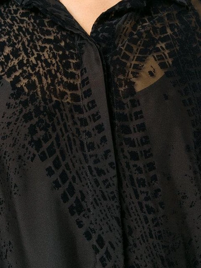 Shop Alexandre Vauthier Velvet Detail Shirt In Black