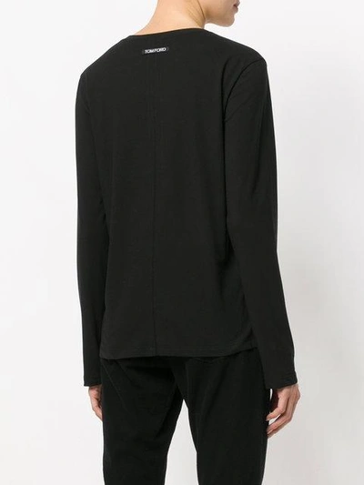 Shop Tom Ford Long-sleeved T-shirt In Black