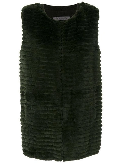 Shop Simonetta Ravizza Longline Gilet In Green