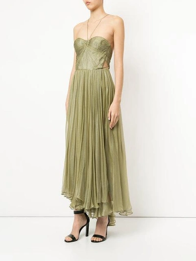 Shop Maria Lucia Hohan Pleated Design Strapless Dress