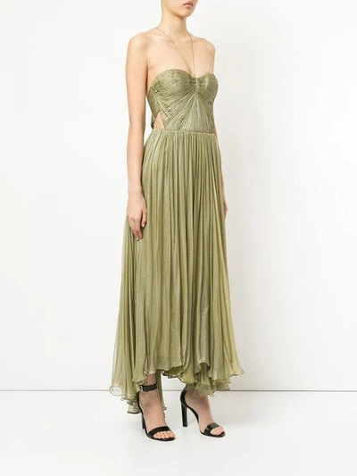 Shop Maria Lucia Hohan Pleated Design Strapless Dress