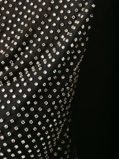 Shop Saint Laurent Velvet Asymmetrical Mini Dress In Black