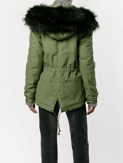 Shop Mr & Mrs Italy Racoon Fur Trim Parka In C3040