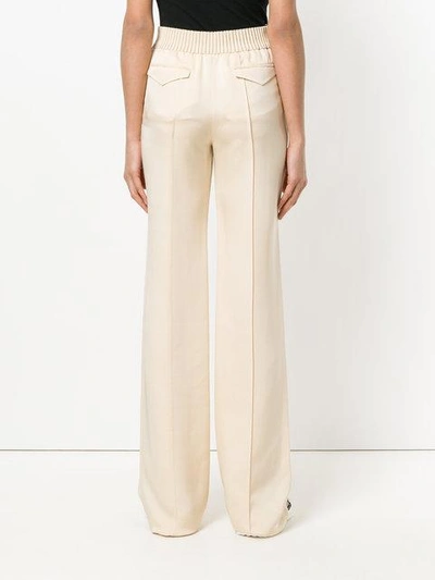 Shop Valentino Straight-leg Trousers In Neutrals