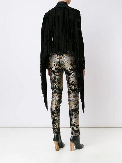Polo Ralph Lauren Ralph Lauren Fringed Biker Jacket - Black In Black