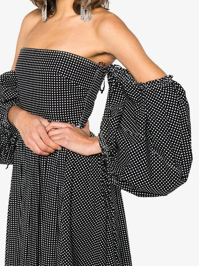 Shop Loewe Off The Shoulder Polka Dot Dress