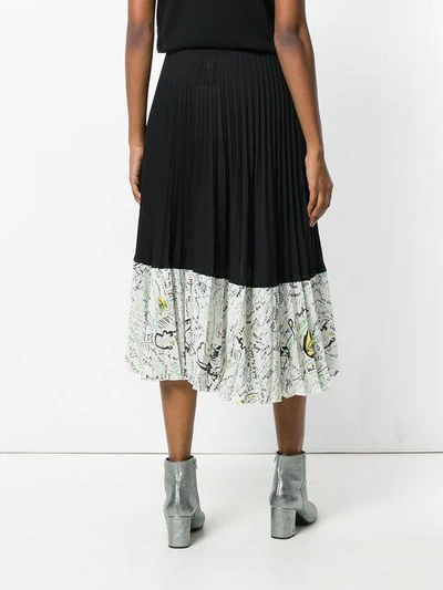 Shop Maison Margiela Contrast Pleated Skirt