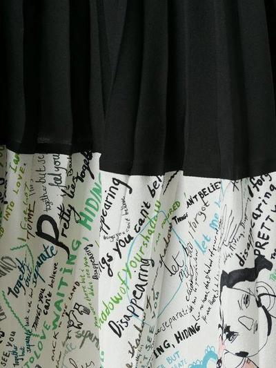 Shop Maison Margiela Contrast Pleated Skirt