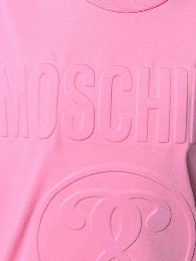 Shop Moschino Embossed Logo T-shirt