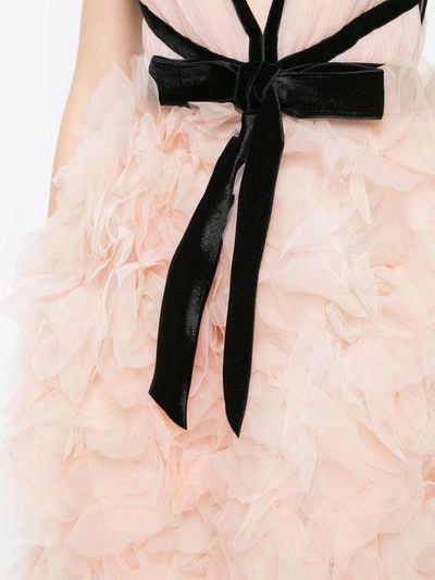 Shop Marchesa Roses Cocktail Dress In Pink