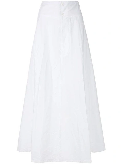 Shop Labo Art Maxi A-line Skirt - White