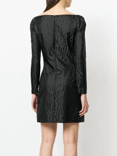 Shop Givenchy Geometric Neckline Mini Dress In Black
