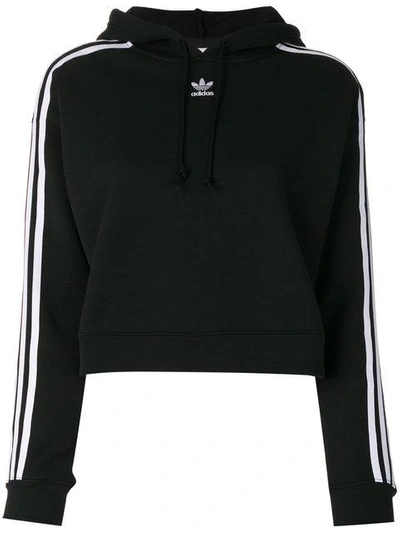 Shop Adidas Originals Originals Cropped-kapuzenpullover In Black