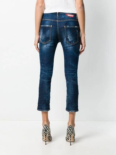 Shop Dsquared2 Cool Girl Cropped Jeans In Blue