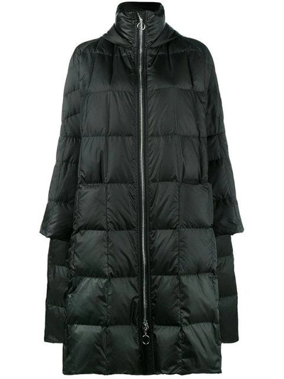 Shop Ienki Ienki Pyramide Goose Down Hooded Puffer Coat In Black