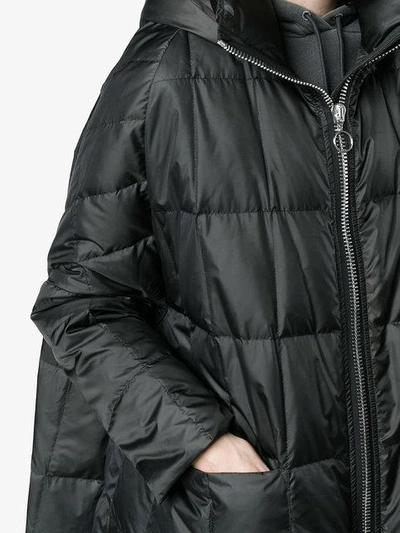 Shop Ienki Ienki Pyramide Goose Down Hooded Puffer Coat In Black