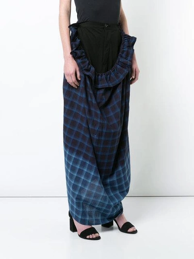 Shop Yohji Yamamoto Gathered Sarouel Trousers In Black