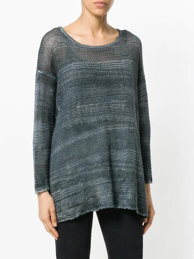 Shop Avant Toi Boat Neck Jumper - Grey