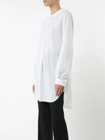 Shop Ann Demeulemeester Sheer Oversized Shirt In White