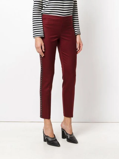 Shop P.a.r.o.s.h Cropped Side Stud Detail Trousers