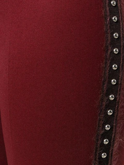 Shop P.a.r.o.s.h Cropped Side Stud Detail Trousers