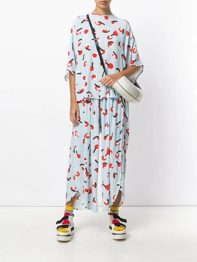 Shop Henrik Vibskov Email Printed Jumpsuit In Blue