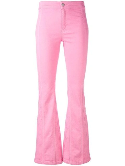 Shop Givenchy Skinny Fit Flared Trousers In Pink