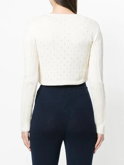 Shop Cashmere In Love Britta Cropped Sweater In Neutrals