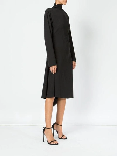 Shop Litkovskaya Backless Asymmetric Dress In Black White Detail