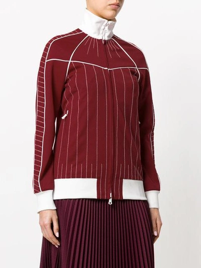 Shop Valentino Techno Jersey Jacket In Red