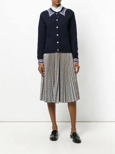 Shop Thom Browne Embroidered Cardigan