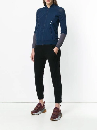 Shop Adidas By Stella Mccartney Run Ultraknit Woven Jacket - Blue