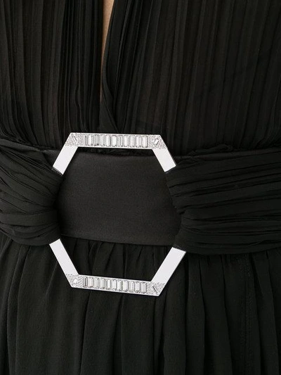 Shop Philipp Plein Plunge Evening Dress - Black