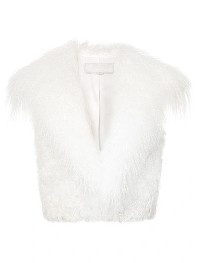 Shop Monse Shearling Vest In White