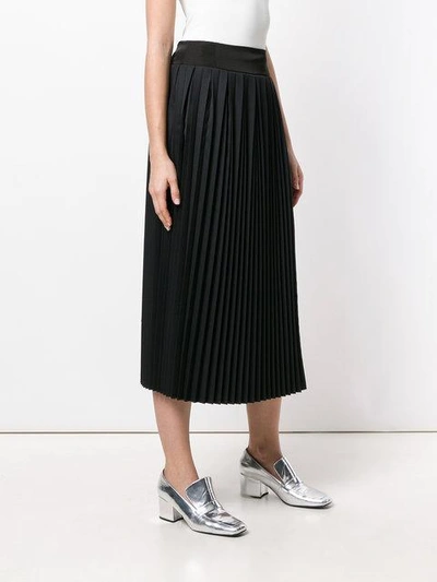 Shop Loewe Pleated Panel Skirt - Black