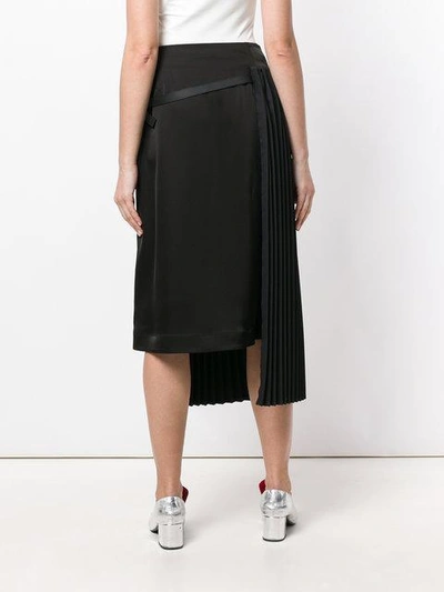 Shop Loewe Pleated Panel Skirt - Black