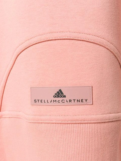 Shop Adidas By Stella Mccartney Short-sleeved Yoga Hoodie In Pink & Purple