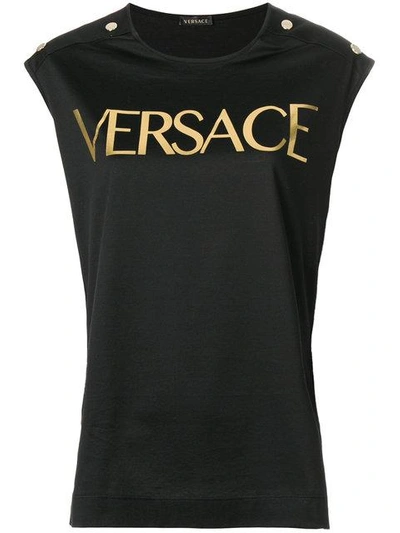 Shop Versace Logo Tank Top