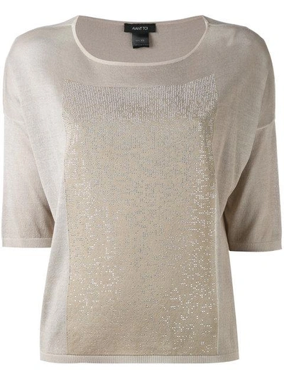 Shop Avant Toi Metallic Panel T In Neutrals